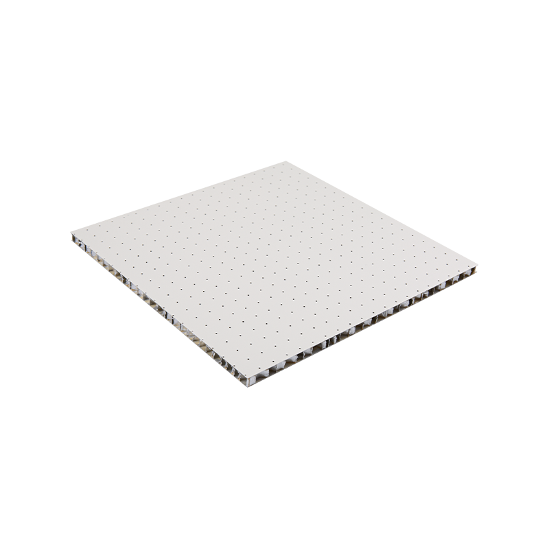 Lydabsorberende, pustende stabil struktur, perforerte honeycomb-paneler